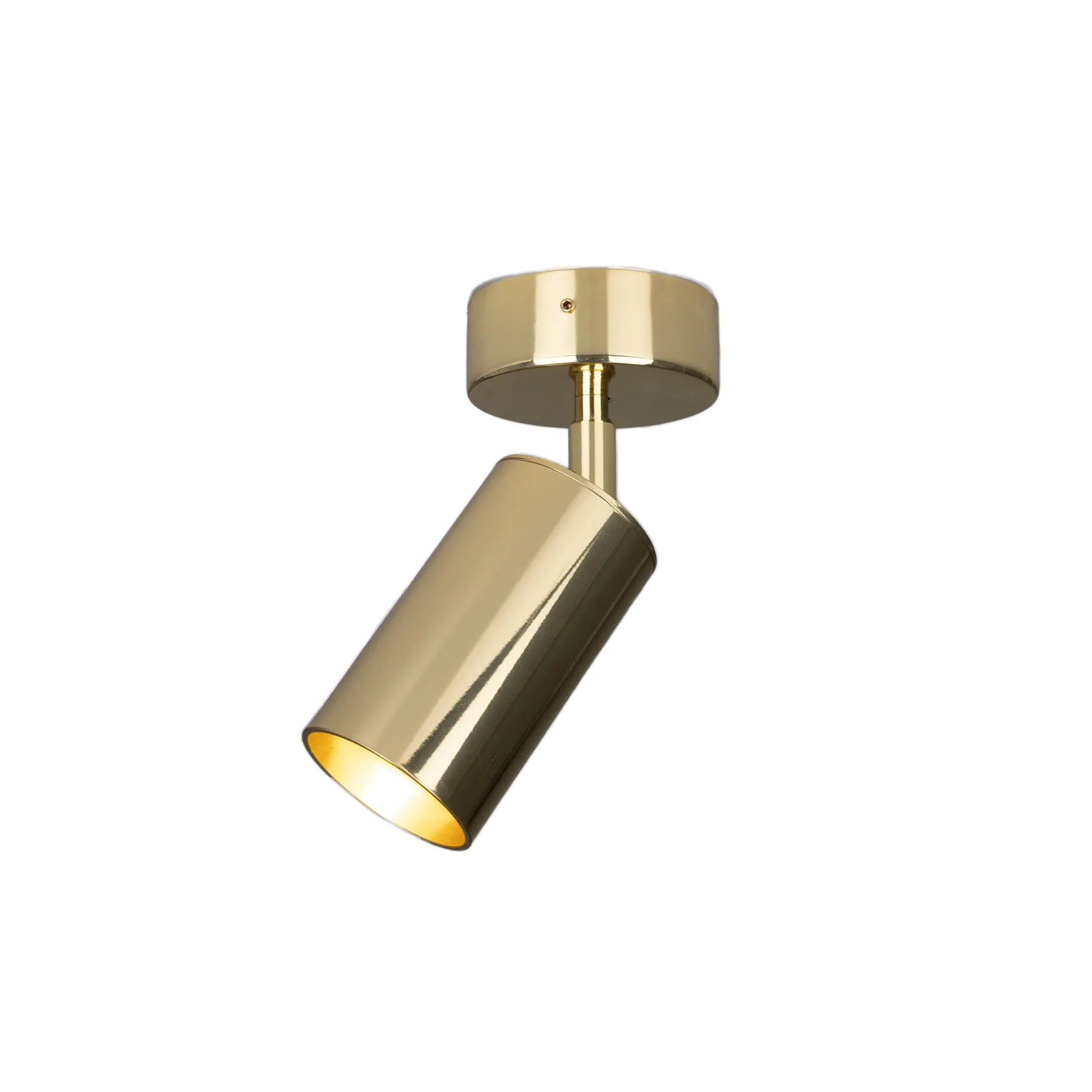 Evanston brass spotlight | antique silver