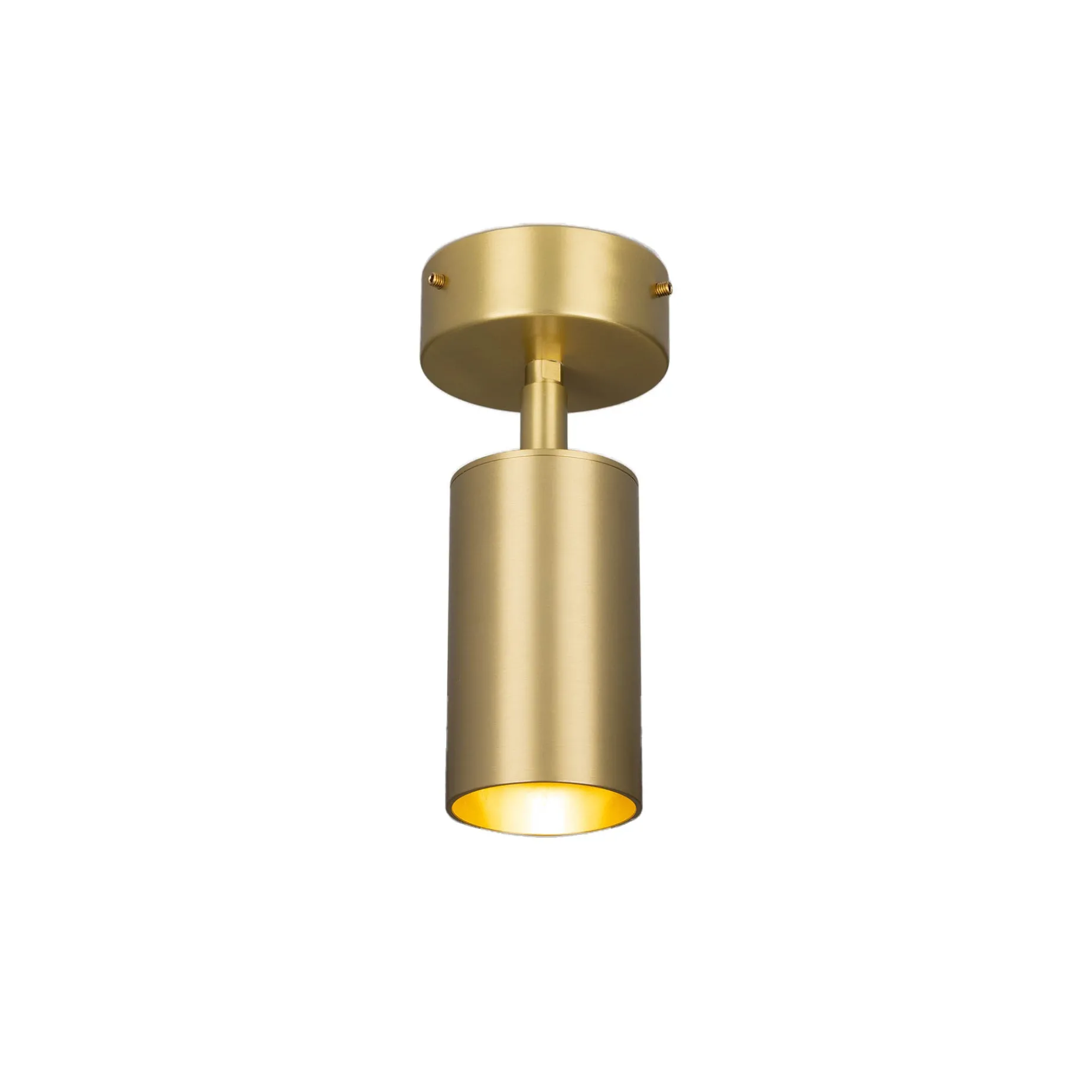 Evanston brass spotlight | antique silver