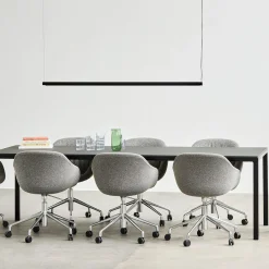 Factor Linear pendant | diffused clear anodised