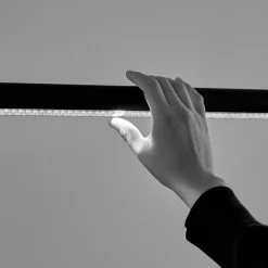Factor Linear pendant | diffused clear anodised