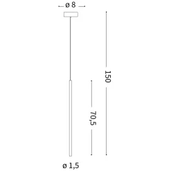 Filo 12 pendant | brass
