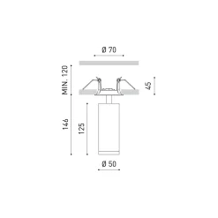 Fit 50 recessed | gold