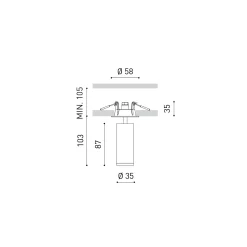 Fit 50 recessed | gold