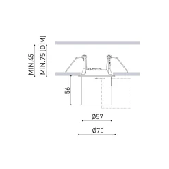 Flip recessed ⌀5.7 | white
