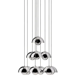Flowerpot VP1 | chandelier 10 / chrome-plated