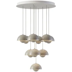 Flowerpot VP1 | chandelier 10 / chrome-plated