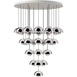 Flowerpot VP1 | chandelier 10 / chrome-plated