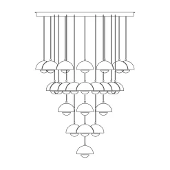 Flowerpot VP1 | chandelier 10 / chrome-plated