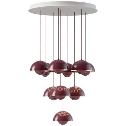 Flowerpot VP1 | chandelier 10 / dark plum