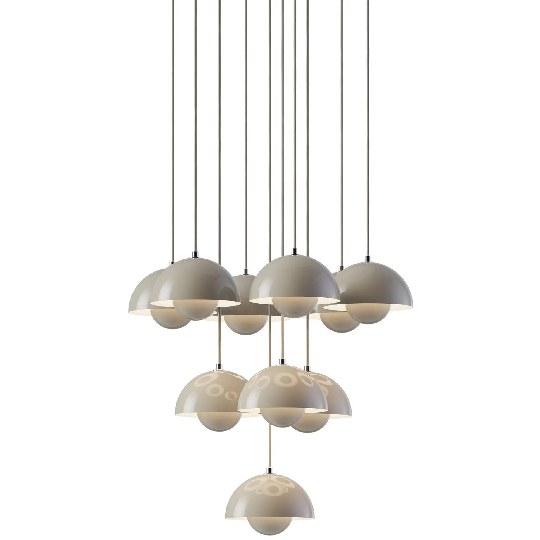 Flowerpot VP10 | chandelier 10 / grey beige