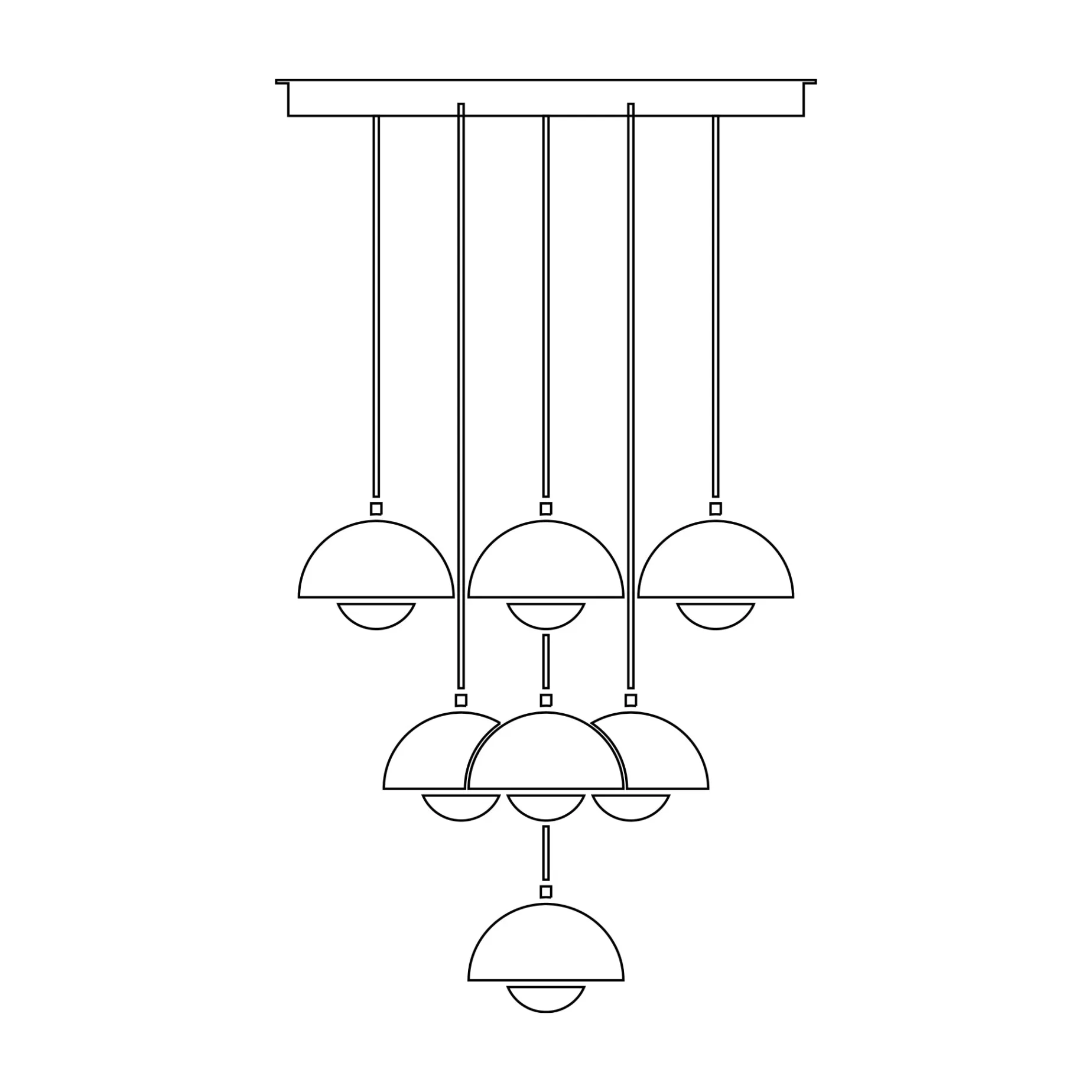 Flowerpot VP10 | chandelier 10 / grey beige