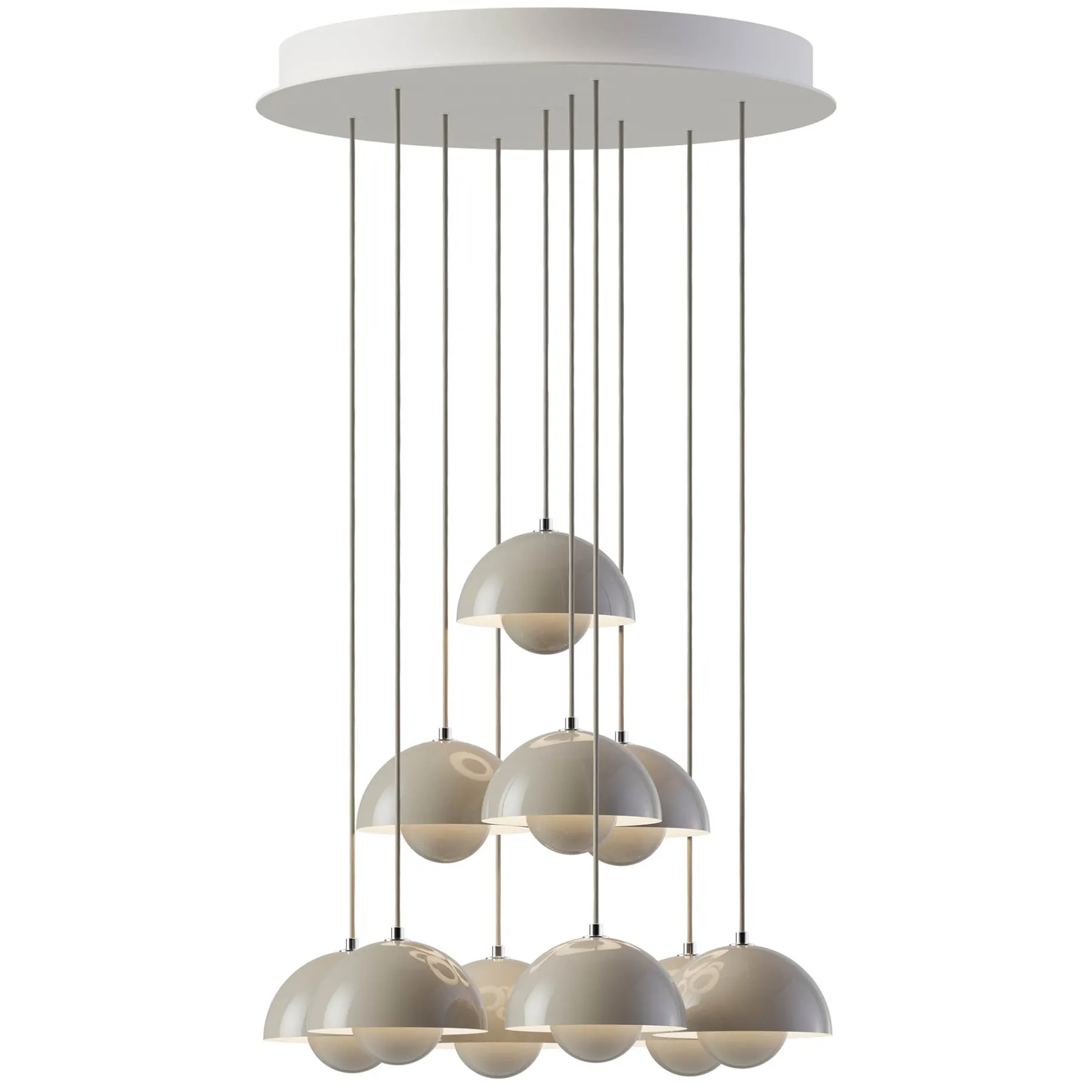 Flowerpot VP10 | chandelier 10 / grey beige