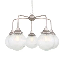 Genoa prismatic glass 5-8-13-21 light | polished brass