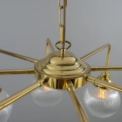 Genoa prismatic glass 5-8-13-21 light | polished brass