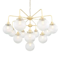 Genoa prismatic glass 5-8-13-21 light | antique silver