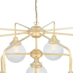 Genoa prismatic glass 5-8-13-21 light | antique silver