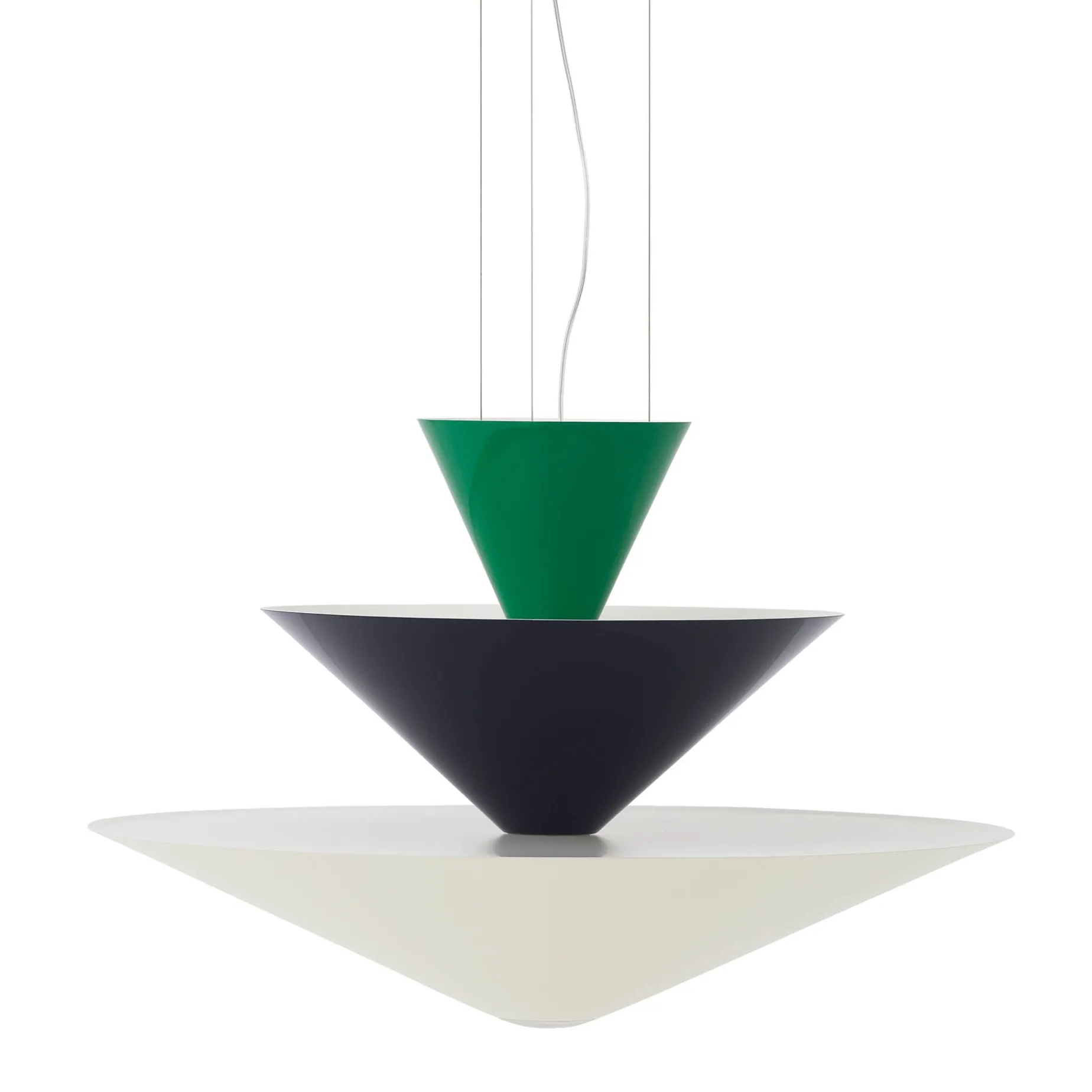 Gio pendant | Signal Green, Deep Blue & Ecru White