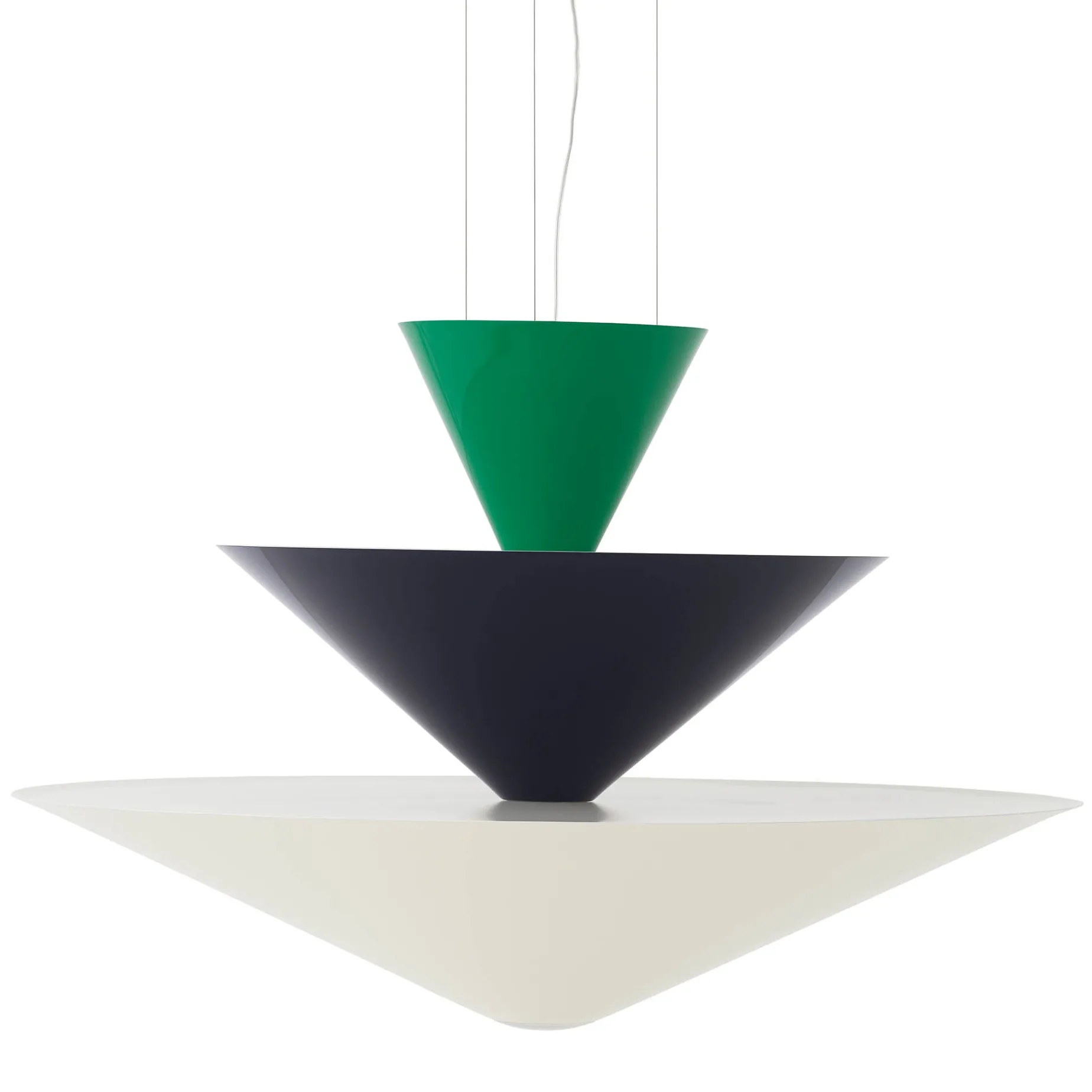Gio pendant | Signal Green, Deep Blue & Ecru White