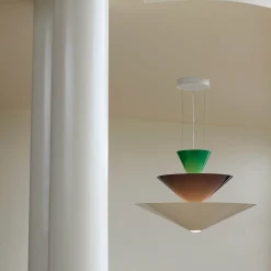 Gio pendant | Signal Green, Deep Blue & Ecru White
