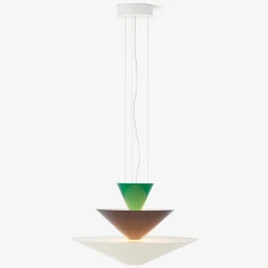 Gio pendant | Signal Green, Deep Blue & Ecru White