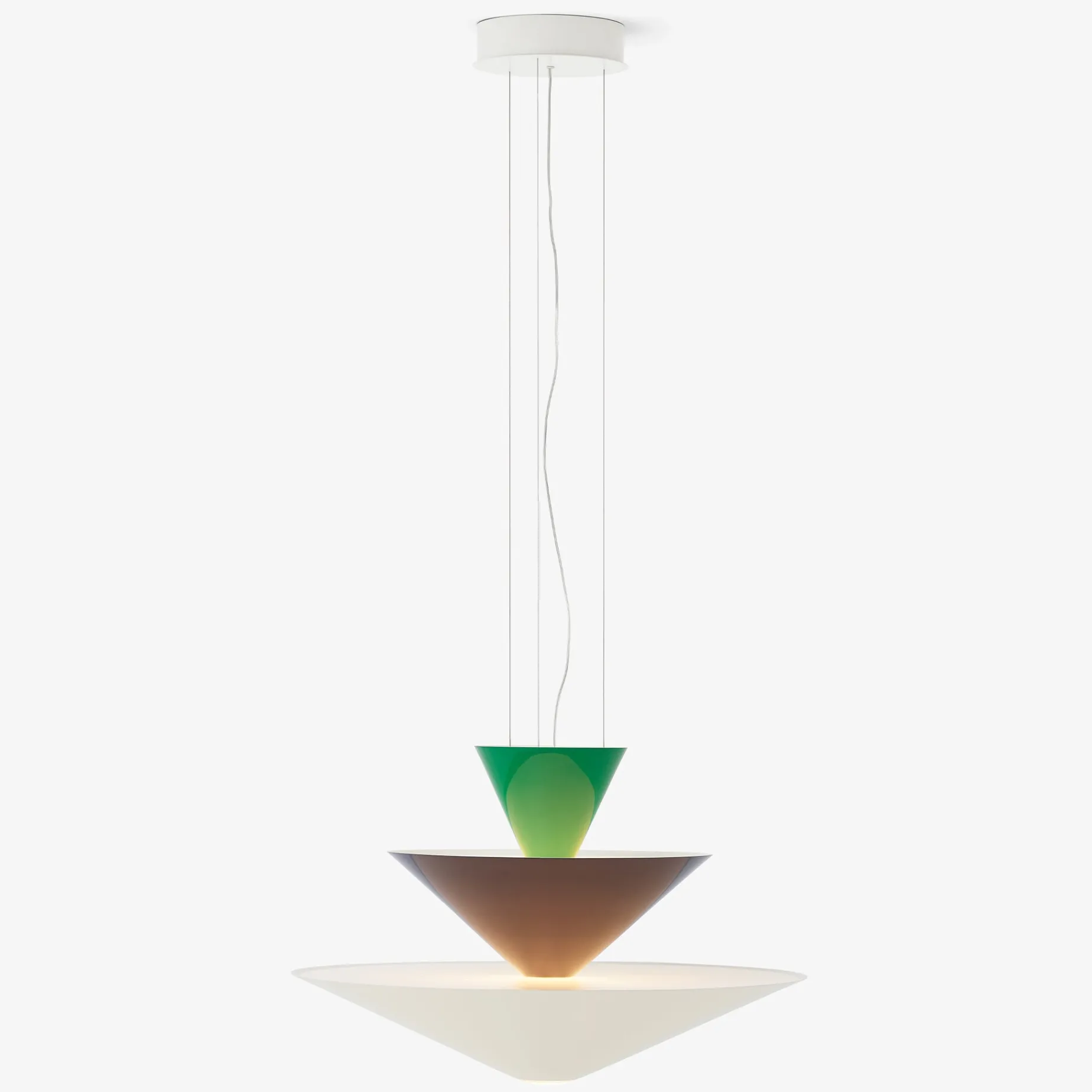 Gio pendant | Signal Green, Deep Blue & Ecru White