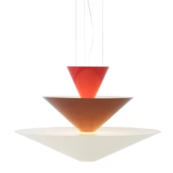 Gio pendant | Vermilion Red, Dark Burgundy & Ecru White