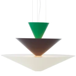 Gio pendant | Vermilion Red, Dark Burgundy & Ecru White
