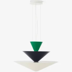 Gio pendant | Vermilion Red, Dark Burgundy & Ecru White