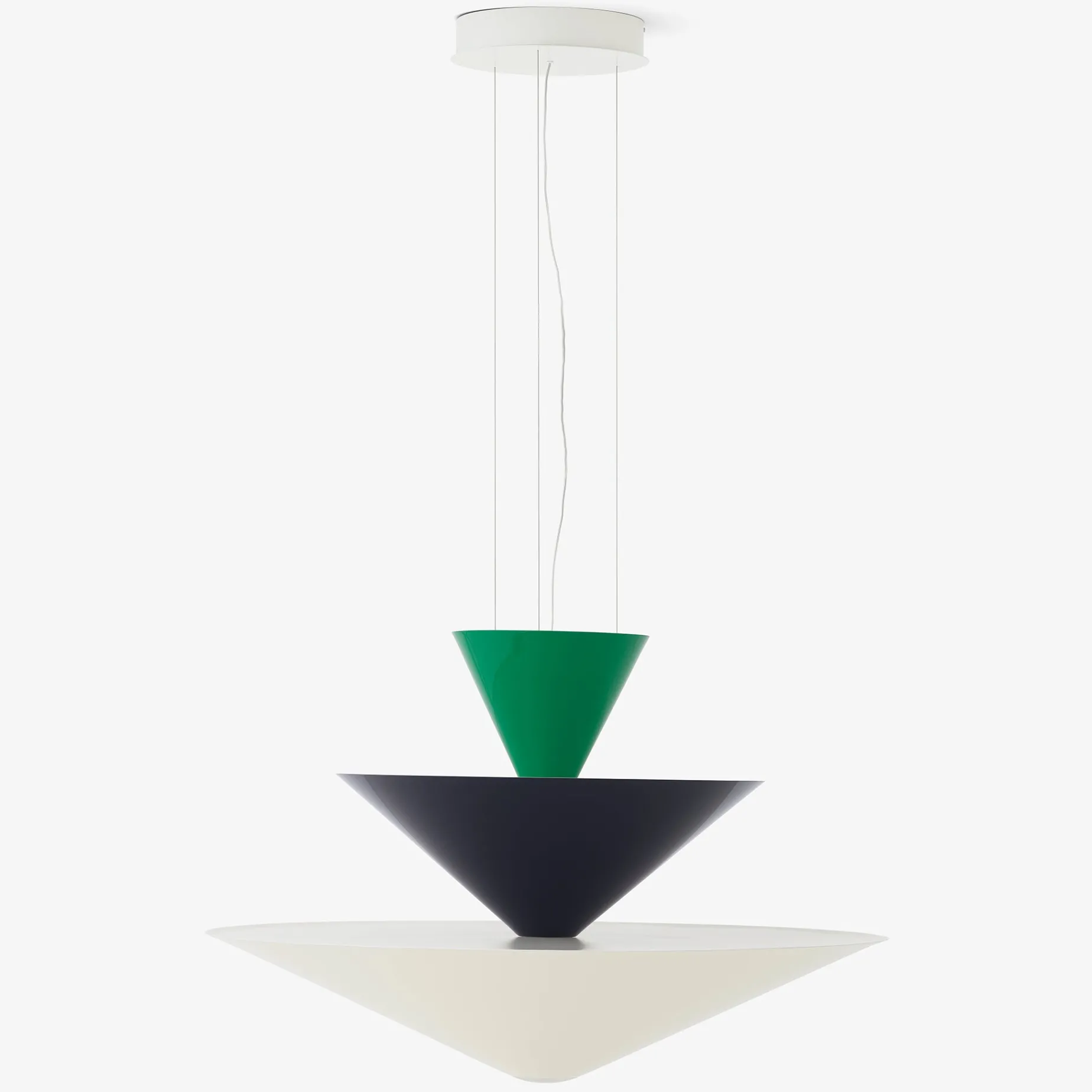 Gio pendant | Vermilion Red, Dark Burgundy & Ecru White
