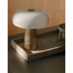 Glossy table mini | beige marble