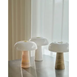 Glossy table mini | beige marble