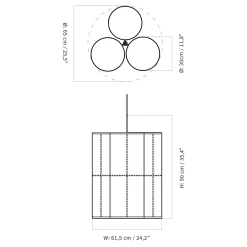 Hashira cluster ⌀32 | raw linen