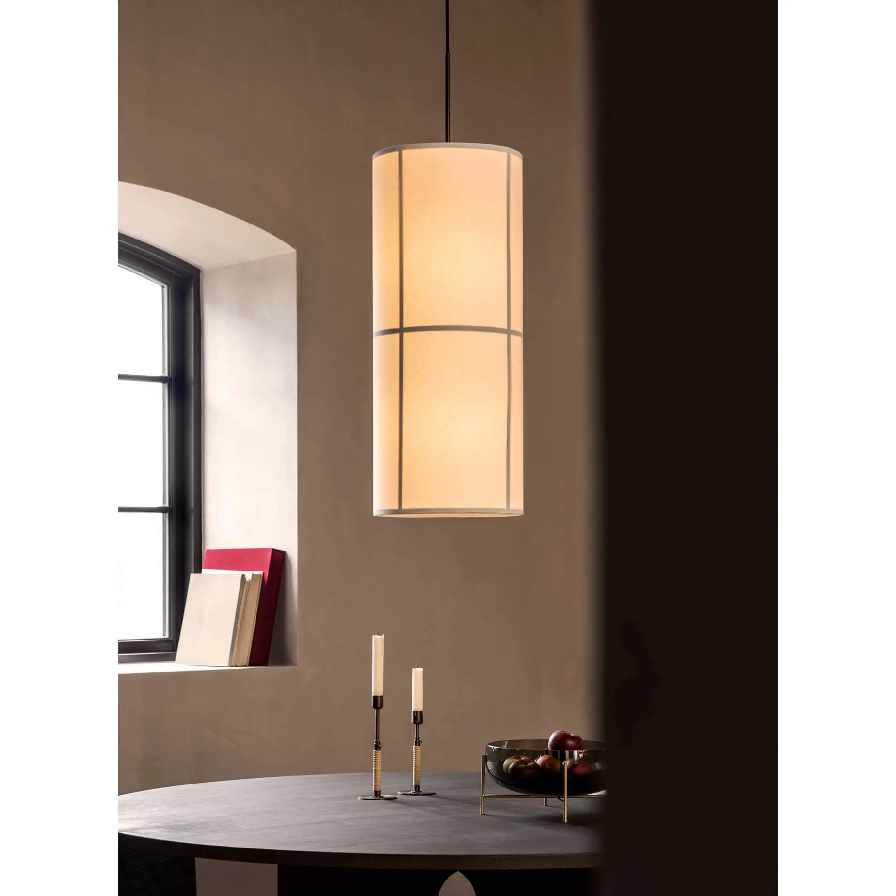 Hashira pendant ⌀30 | white linen