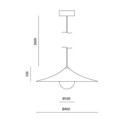 Hat ⌀40 pendant | matt white