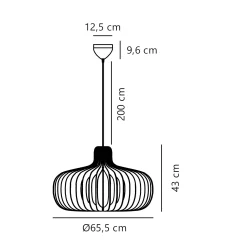 Hazo pendant ⌀65 | black