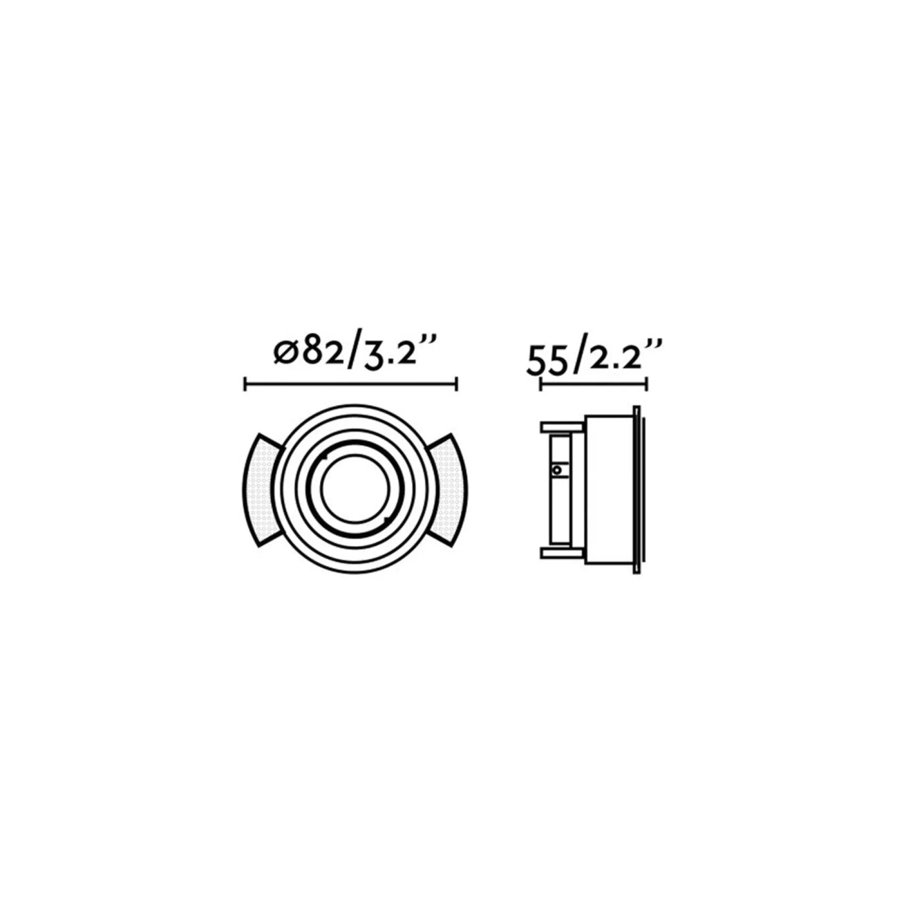 Hyde round trimless | black