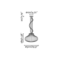Isabelle pendant ø31-Ø40-Ø50 | glass white
