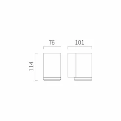 Jura wall single spot | solid brass