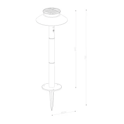 Justina spike garden solar | black