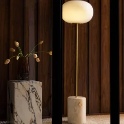 JWDA floor | travertine and brushed brass