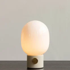 JWDA table lamp steel | alabaster white
