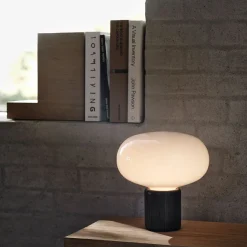 Karl Johan t | smoked oak and opal white glass