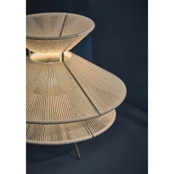 Kiku table ⌀35 | white cord