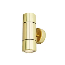 Lana brass wall light IP65 | natural brass