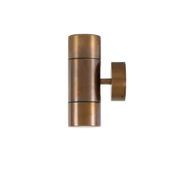 Lana brass wall light IP65 | natural brass