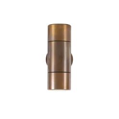 Lana brass wall light IP65 | natural brass