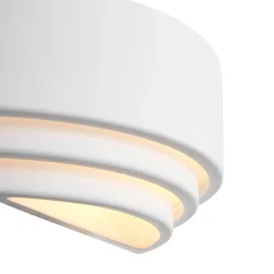 Lancio oblong wall | plaster white