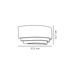 Lancio oblong wall | plaster white