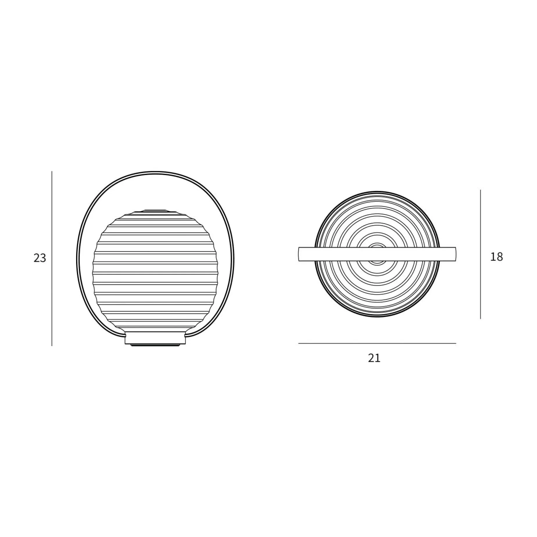 Lantern portable | black and opal white