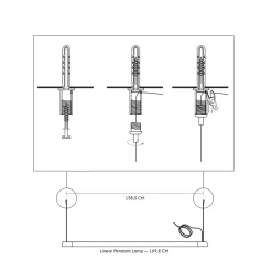 Linear pendant lamp 169 | black